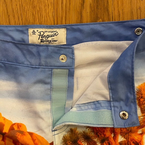 Graphic Desert Penguin Swimming Shorts - Picture 3 of 4